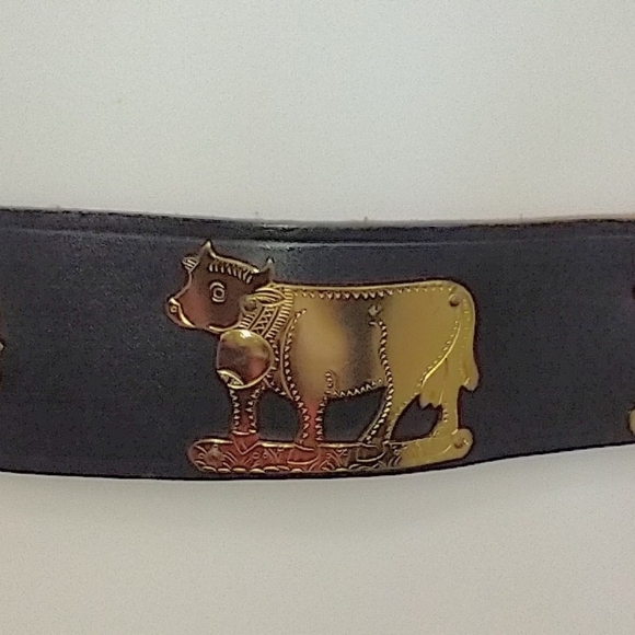 UNIQUE VINTAGE LEATHER BELT - Picture 4 of 8
